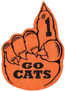 Promotional Foam Hands: 13 inch Number 1 Claw Foam Mitts